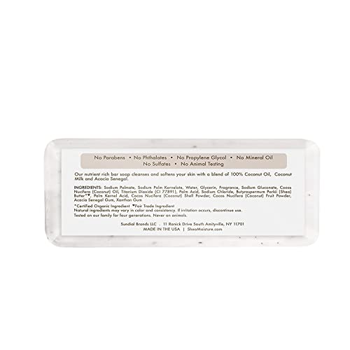 SheaMoisture Shea Butter Body Wash Bar Soap, Cleansing Skin Care to Soften & Restore, 100% Virgin Coconut Oil with Coconut Milk, Shea Butter & Acacia Senegal, 8 Oz Bar - 6 pack - Image 2