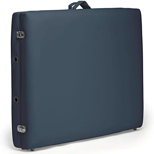 Saloniture Professional Portable Folding Massage Table with Carrying Case - Blue - Image 3