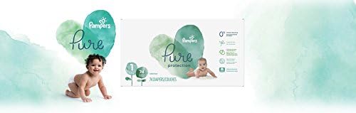 Pampers Diapers Newborn/Size 1 (8-14 lb), Pure Protection Disposable Baby Diapers, Hypoallergenic and Unscented Protection, Super Pack (Old Version), Size 1, 74 Count - Image 6