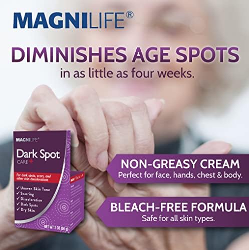 MagniLife Dark Spot Cream, Natural Treatment Diminishes Sun-Damage, Liver Spots, Freckles & Discoloration For Younger Looking Skin - Fader & Corrector For Face, Chest, Hands & Body - 2oz - Image 3