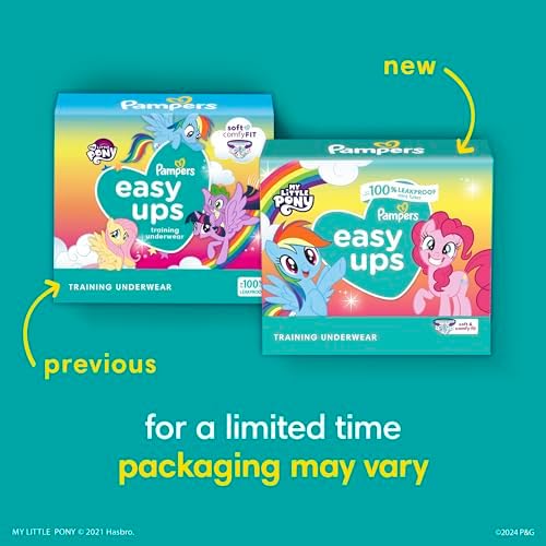 Pampers Training Pants - Easy Ups Girls & Boys - Size 2T-3T, 140 Count, My Little Pony Potty Underwear (Packaging May Vary) - Image 7