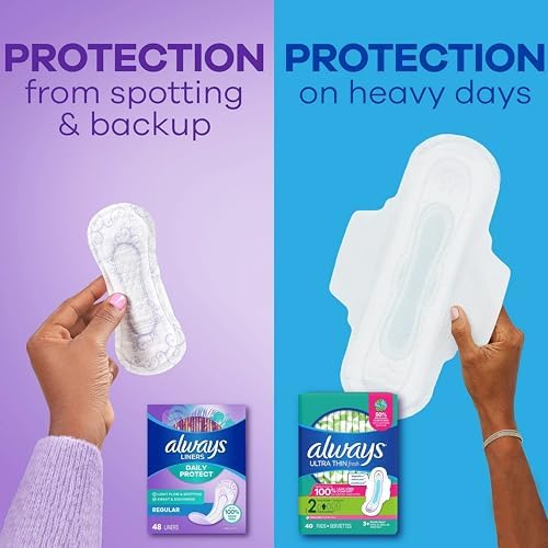 Always Radiant Pantyliners, Regular, Unscented, 48 Count, 2 Pack. (Includes 96 Pantiliners Total.) - Image 8