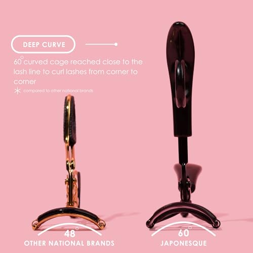 JAPONESQUE Pro Performance Lash Curler with Natural Arch for Sweeping Volume on Natural or False Lashes, Holds Curl for up to 8 Hours, Includes 1 Refill Pad - Image 6