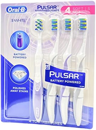 Oral-B Pulsar 3D White Advanced Bacteria Guard Toothbrushes Pack of 4 - Image 3