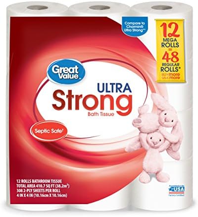 Great Value Ultra Strong Toilet Tissue Paper, 12 Mega Rolls - Image 3