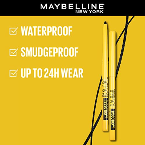 Maybeline Kajal Universal Beauty Maybeline New York Colossal Kajal Dark Black, Waterproof Kajal, 24Hrs Stay Kajal 0.35G (Pack Of 2) - Image 4