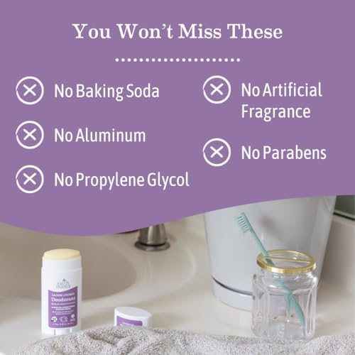 Earth Mama Calming Lavender Deodorant | Safe for Sensitive Skin, Pregnancy and Breastfeeding, Contains Organic Lavender, Calendula and Coconut Oil, No Baking Soda or Aluminum, 2.65-Ounce (2-Pack) - Image 3