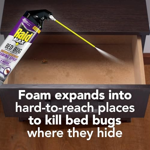 Raid Max Bed Bug Crack & Crevice Extended Protection Foaming Spray, Kills Bed Bugs for up to 8 weeks on Laminated Woods and Surfaces, 17.5 oz - Image 5