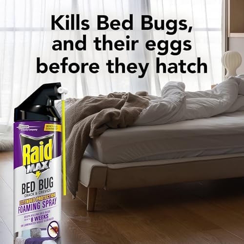 Raid Max Bed Bug Crack & Crevice Extended Protection Foaming Spray, Kills Bed Bugs for up to 8 weeks on Laminated Woods and Surfaces, 17.5 oz - Image 7