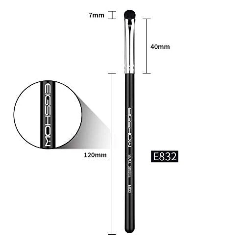 Curved Smudge Eyeshadow Brush, EIGSHOW Small Round Top Blending Eye Shadow with Synthetic Bristles for Smokey Cat Eye Makeup (E832) - Image 3