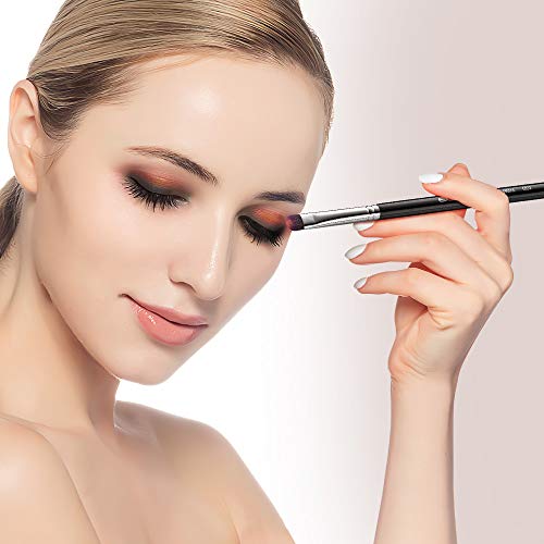Curved Smudge Eyeshadow Brush, EIGSHOW Small Round Top Blending Eye Shadow with Synthetic Bristles for Smokey Cat Eye Makeup (E832) - Image 4