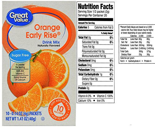 Great Value Low Calorie Sugar-Free Drink Mixes Variety Fruit Flavor 3-Box Bundle (Cherry,Grape,Orange Early Rise, 3-Pack) - Image 2