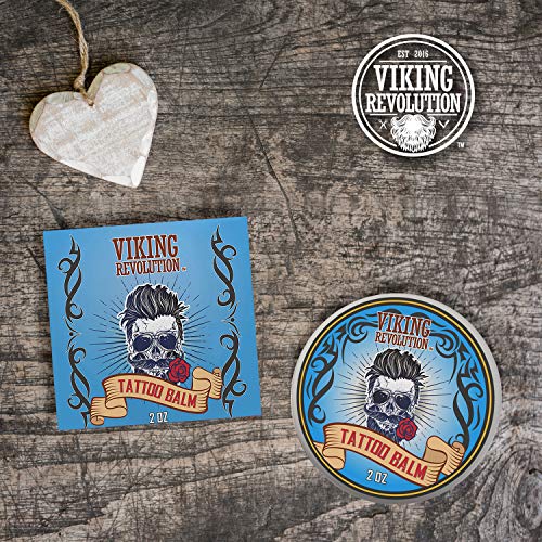 Viking Revolution Tattoo Care Balm for Before, During & Post Tattoo Safe, Natural Tattoo Aftercare Cream Moisturizing Lotion to Promote Skin Healing, Skin Moisturizer, (2oz,1 Pack) - Image 2