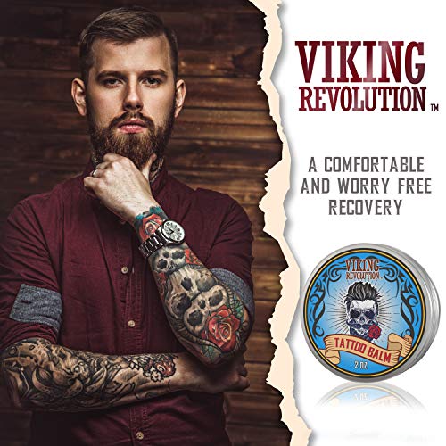 Viking Revolution Tattoo Care Balm for Before, During & Post Tattoo Safe, Natural Tattoo Aftercare Cream Moisturizing Lotion to Promote Skin Healing, Skin Moisturizer, (2oz,1 Pack) - Image 8