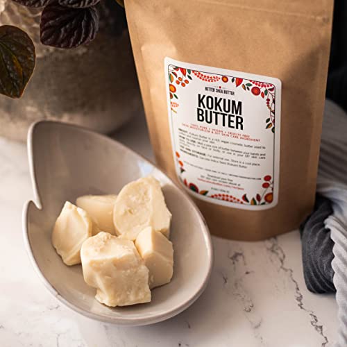 Better Shea Butter Raw Kokum Butter Unrefined - Body Butter Bar for Soap Making and DIY Butter, Skin and Hair Products - Pure, Unscented Skin Butter for Lotion Base - Kokum Butter 8 oz Block - Image 6
