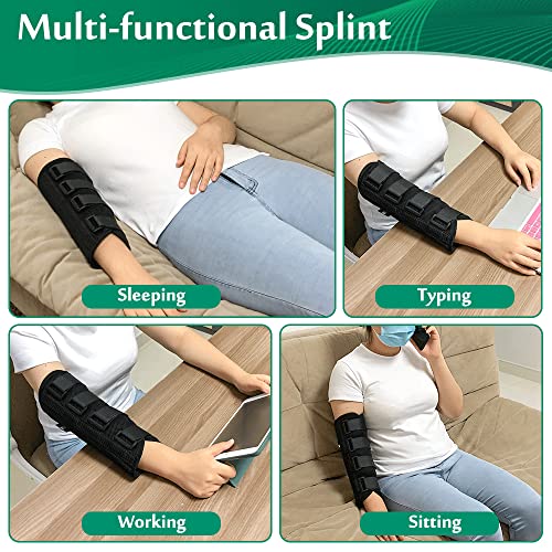 Elbow Splint Tendonitis Elbow Brace Ulnar Nerve Cubital Tunnel Brace for Sleeping Elbow Immobilizer Arm Splint Support for Pain Relief Arthritis Elbow Sleeve Tennis Brace for Men Women (Medium) - Image 5