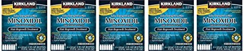 Kirkland Minoxidil 5 percentage Extra Strength Hair Loss Regrowth Treatment Men, 5 Pack (6 Months Supply)