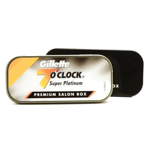 100 7 O'clock Super Platinum Double Edge Safety Razor Blades (20x5) - AKA 7'Oclock Black - Premium Blades on Display Card - Image 3