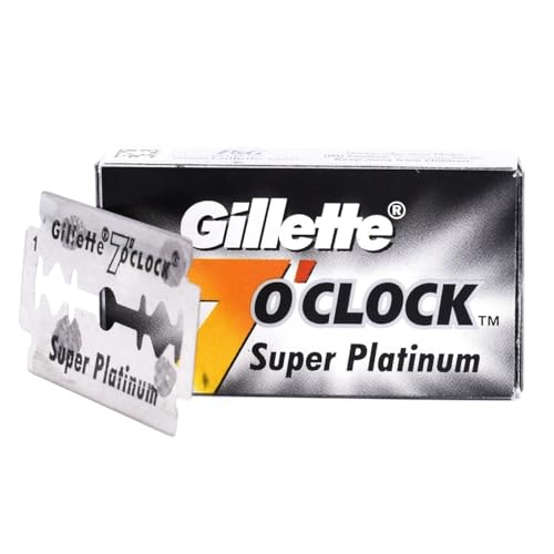 100 7 O'clock Super Platinum Double Edge Safety Razor Blades (20x5) - AKA 7'Oclock Black - Premium Blades on Display Card - Image 4