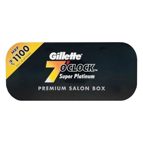 100 7 O'clock Super Platinum Double Edge Safety Razor Blades (20x5) - AKA 7'Oclock Black - Premium Blades on Display Card - Image 5