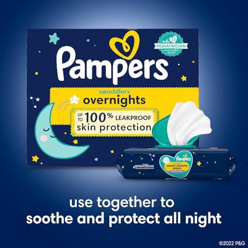 Pampers Overnight Diapers - Swaddlers Overnights - Size 5, 50 Count, Disposable Baby Diaper, Night Time Leak and Skin Protection - Image 8