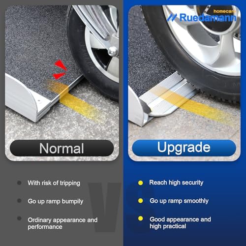 Ruedamann 4FT Wheelchair Ramp, Portable Wheelchair Ramp for Home Entrance, 30-1/4" Wider Design, Non-Slip Aluminum Folding Ramps for Wheelchairs, Strollers, Scooters, Stairs, Curbs, Doorways - Image 6