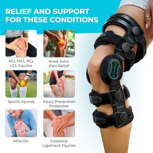 Z1 K6 Hinged Unloader Metal Knee Brace for Men and Women - Knee Support for ACL, MCL, LCL, PCL, Sport Injuries, Mild Osteoarthritis, Meniscus Tears - Ideal for Running & Daily Activities (S12) - Image 7