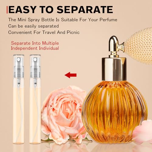 Mini Spray Bottle 10ml, Refillable Glass Spray Bottle, Glass Bottle Atomizer, Perfume Mouthwash Atomizer for Cleaning Refillable Container for Travel, Essential Oils, Perfume 40 Pcs, 10ml - Image 3