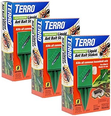 Terro T1812-2 Outdoor Liquid Ant Killer Bait Stakes (3 Pack)