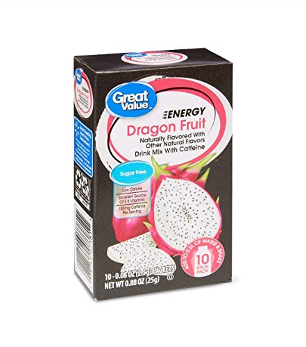 Great Value Energy Drink Mix, Dragon Fruit, Sugar-Free, 0.88 oz (Pack of 2) - Image 2