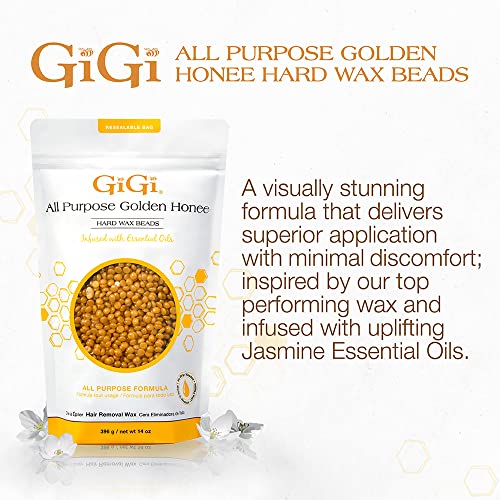 GiGi Hard Wax Beads, Golden Honee All Purpose Hair Removal Wax, no strip needed, 14 oz - Image 2