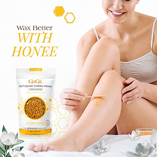 GiGi Hard Wax Beads, Golden Honee All Purpose Hair Removal Wax, no strip needed, 14 oz - Image 3