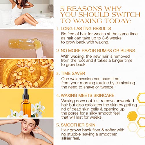 GiGi Hard Wax Beads, Golden Honee All Purpose Hair Removal Wax, no strip needed, 14 oz - Image 4