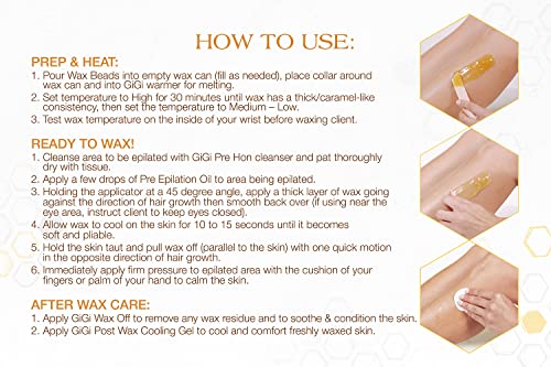 GiGi Hard Wax Beads, Golden Honee All Purpose Hair Removal Wax, no strip needed, 14 oz - Image 5
