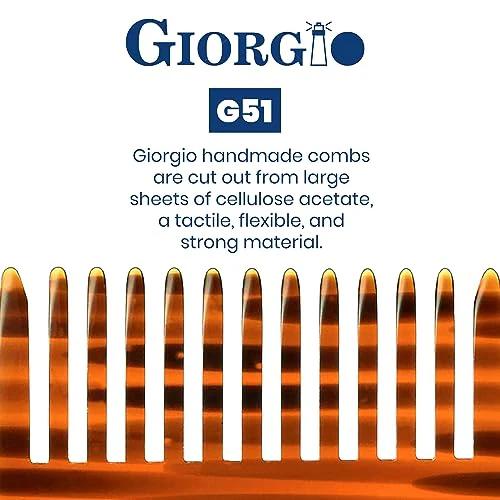 Giorgio G51 Wide Tooth Combs for Women Detangling Comb, Wide Teeth Pocket Comb for Thick Curly Wavy Hair. Hair Detangler Comb For Wet and Dry Everyday Care. Handmade, Saw-Cut and Hand Polished (3.75") - Image 5