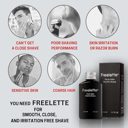 Pre Electric Shave After Shave Lotion Cream - Best For Close Shave - Smooth Irritation-Free Shaving - Shooting and Moisturising Formula Balm. Freelette (7.4 Fl Oz (Pack of 1), PALMETTO AND BISABOLOL) - Image 2