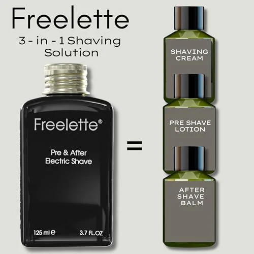 Pre Electric Shave After Shave Lotion Cream - Best For Close Shave - Smooth Irritation-Free Shaving - Shooting and Moisturising Formula Balm. Freelette (7.4 Fl Oz (Pack of 1), PALMETTO AND BISABOLOL) - Image 3