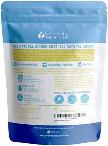 Circulation Foot Soak 32 Ounces (2 Lbs) Epsom Salt with Pure Essential Oils Ginger and Cypress Essential Oils Plus Vitamin C in BPA Free Pouch with Easy Press Lock Seal - Image 2