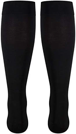 NuVein Medical Compression Stockings, 20-30 mmHg Support for Women & Men, Knee Length, Open Toe, Black, Large - Image 3