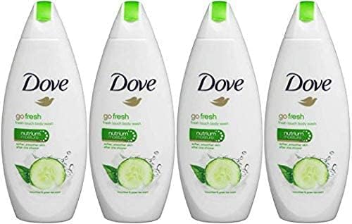 Dove Go Fresh Cool Moisture Fresh Touch Body Wash, Cucumber and Green Tea, 16.9 Oz / 500 Ml (Pack of 4) International Version - Image 2