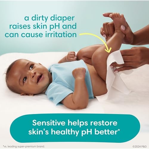 Pampers Swaddlers Disposable Baby Diapers Size 4, 150 Count with Sensitive Water Based Baby Wipes 4X Pop-Top Packs (336 Count) - Image 10
