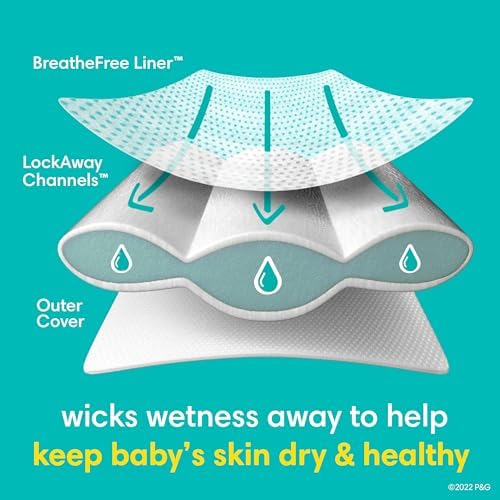 Pampers Swaddlers Disposable Baby Diapers Size 4, 150 Count with Sensitive Water Based Baby Wipes 4X Pop-Top Packs (336 Count) - Image 4