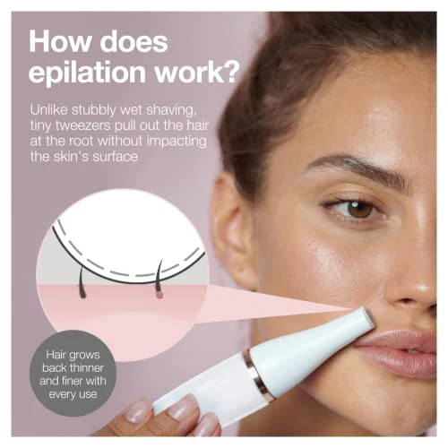 Braun Face Epilator Facespa Pro 911, Facial Hair Removal for Women, Hair Removal Device, 3-in-1 Epilating, Cleansing Brush and Skin Toning with 3 extras - Image 5