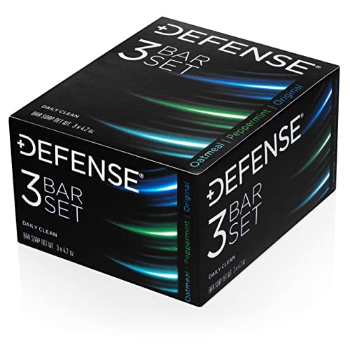 Defense Soap All Natural Tea Tree Bar Soap, 3 Bar Variety Pack - Original, Peppermint, Oatmeal - Image 4