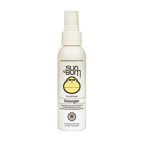 Sun Bum Curls Detangler | Vegan and Cruelty Free Moisturizing Hair Treatment for Wavy and Curly Hair | 4 oz