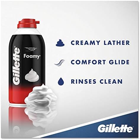 Gillette 14501 Foamy Shave Cream, Original Scent, 2 oz Aerosol, 48/Carton - Image 4