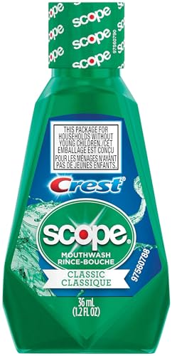 PROCTER & GAMBLE Crest + Scope Rinse, Classic Mint, 36 Ml Bottle, 180/carton