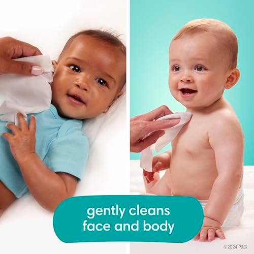 Pampers Baby Wipes Aqua Pure, 99% water-based wipes, Hypoallergenic and Unscented Infant Wipe, 448 Total (8 Flip-Top Packs) - Image 7