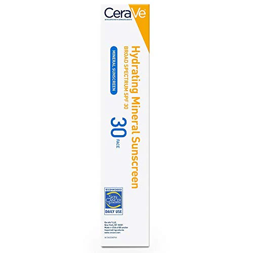 CeraVe 100% Mineral Sunscreen SPF 30, Face sunscreen With Zinc Oxide & Titanium Dioxide, Hyaluronic Acid + Niacinamide + Ceramides, Oil Free, Travel Size 2.5 oz - Image 14