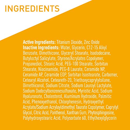 CeraVe 100% Mineral Sunscreen SPF 30, Face sunscreen With Zinc Oxide & Titanium Dioxide, Hyaluronic Acid + Niacinamide + Ceramides, Oil Free, Travel Size 2.5 oz - Image 7